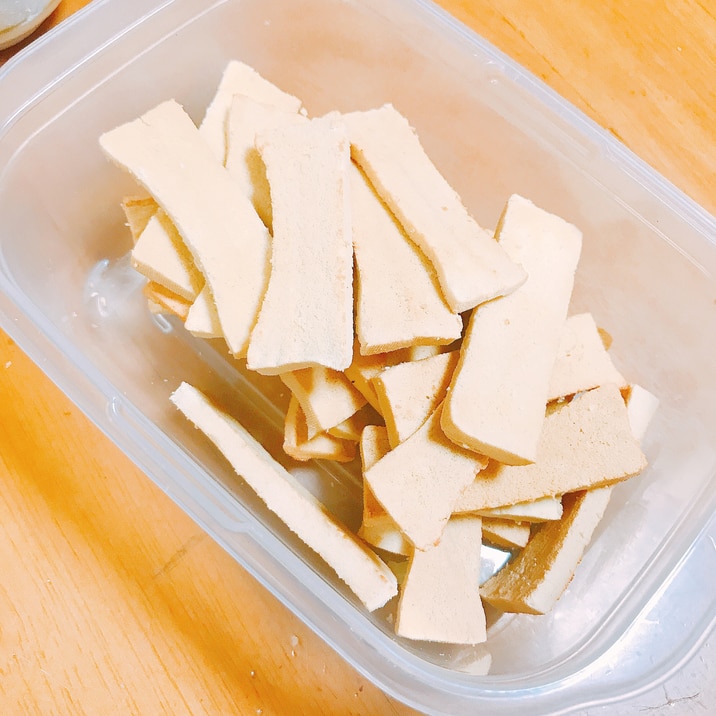 【糖質制限】高野豆腐のめんつゆお煎餅